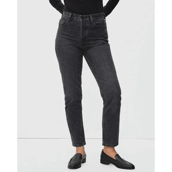 Everlane Jeans Everlane The High Rise Straight Jean Washed Black 27